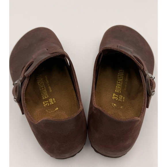 Birkenstock London Oiled Leather Clogs Women US 6–6.5 EU 37 Brown - Picture 7 of 11